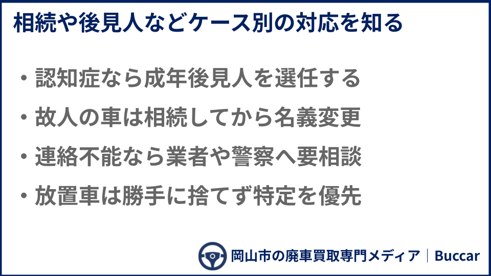 他人名義の車の廃車手続きについての説明画像
